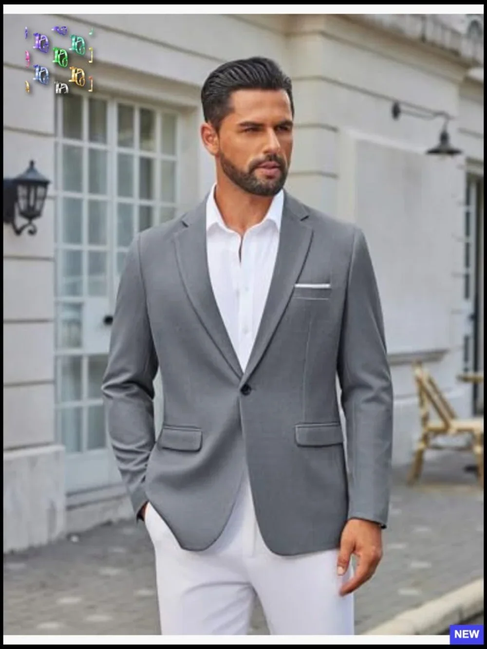 Lightweight Sport Coat Blazer Regular Fit One Button Casual Office Wear